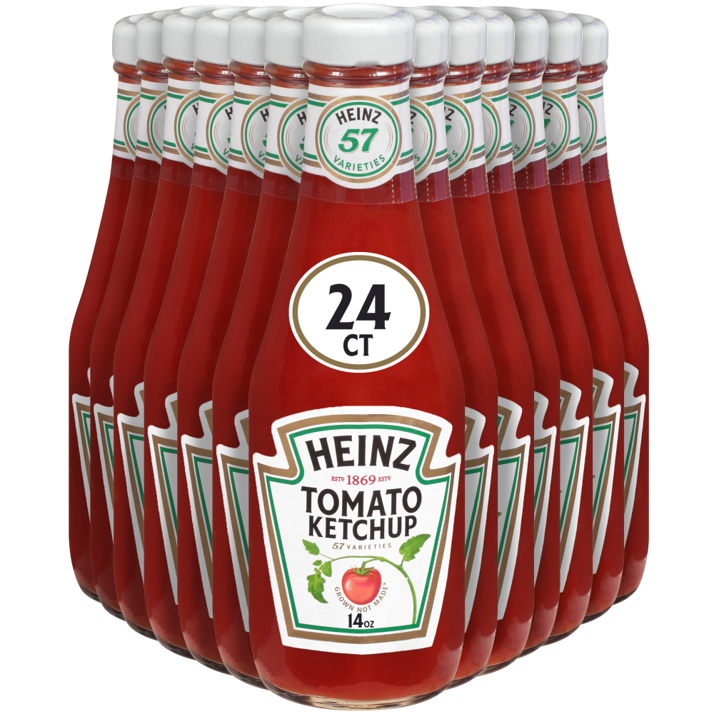 Heinz Ketchup Glass Bottle, 14 Ounce -- 24 per case
