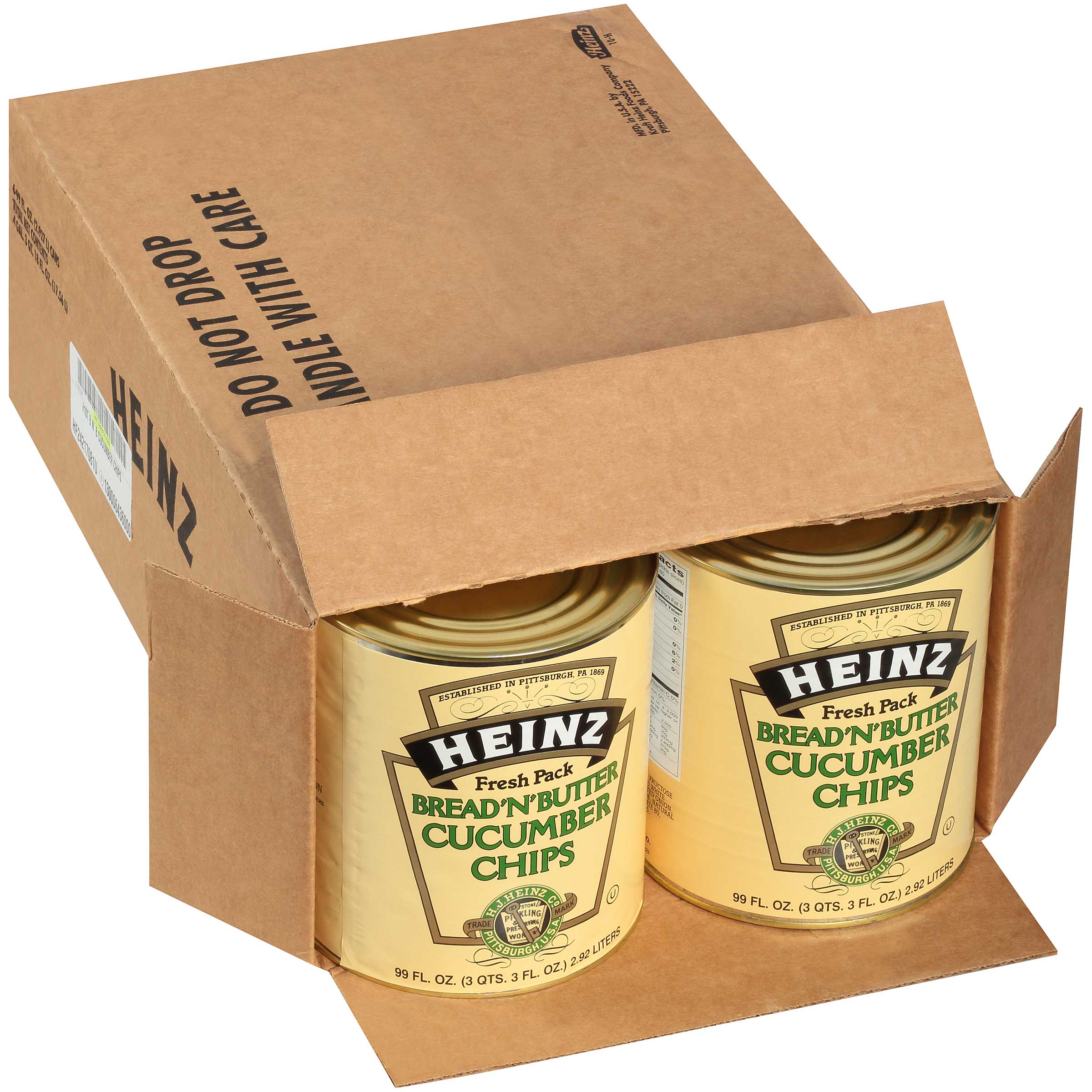 Heinz Bread and Butter Cucumber Chips Number 10 Can, 99 fluid ounce -- 6  per case