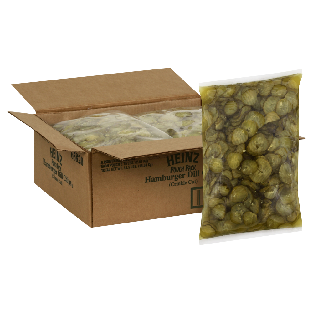 Heinz Crinkle Chip Dill Pickle Pouch, 5.75 pound -- 6 per case
