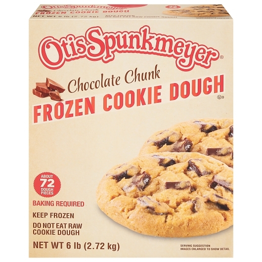 Otis Spunkmeyer Chocolate Chunk Frozen Cookie Dough Retail Boxes, 1.33