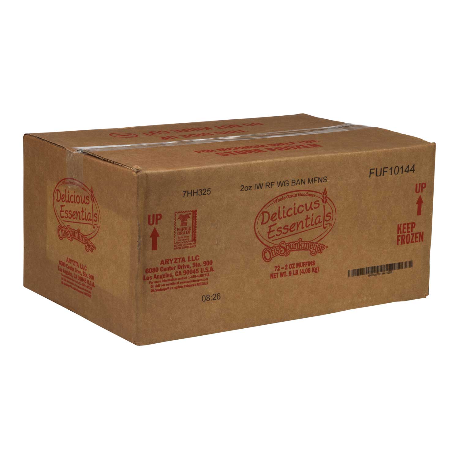Otis Spunkmeyer Whole Grain Individually Wrapped Banana Muffin, 2 Ounce -- 72 Per Case