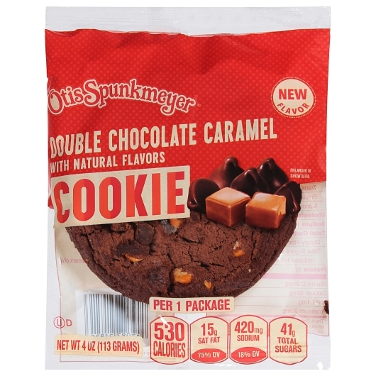 Otis Spunkmeyer Double Choc Caramel Cookies, 4 Ounce -- 72 per case