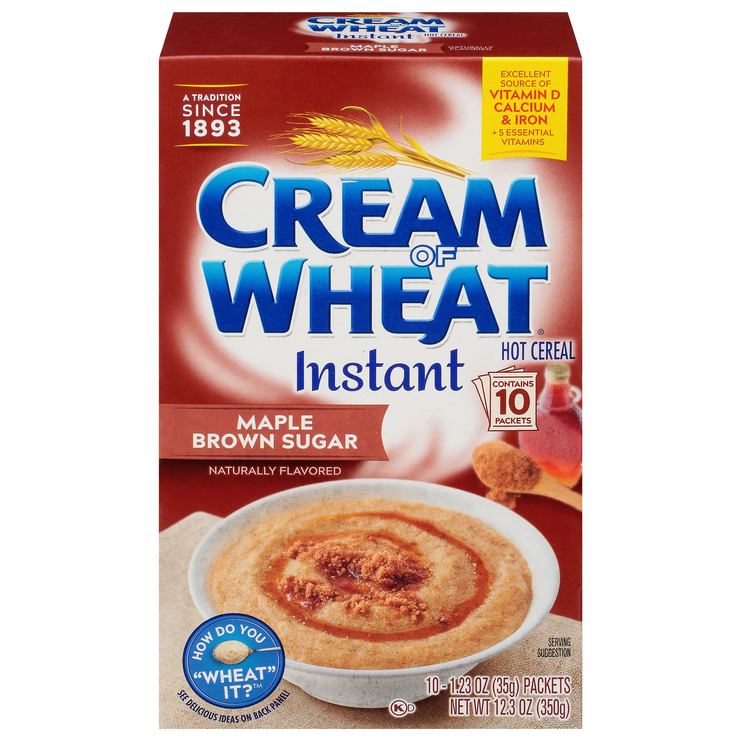 Cream Of Wheat Instant Maple Brown Sugar Hot Cereal, 1.5 Ounce -- 120 Per Case
