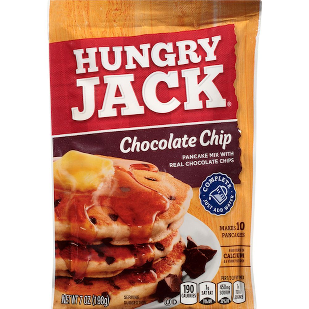 Hungry Jack Chocolate Chip Pancake Mix, 7 Ounce -- 12 Per Case