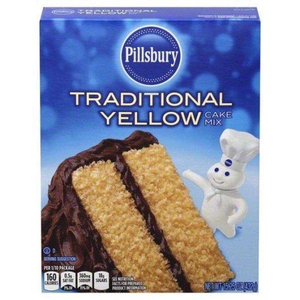 Pillsbury Traditional Yellow Cake Mix, 15.25 Ounce 12 per case