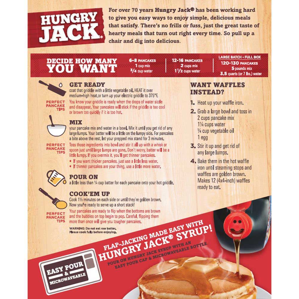 Hungry Jack Complete Buttermilk Pancake And Waffle Mix, 80 Ounce -- 6 Per Case