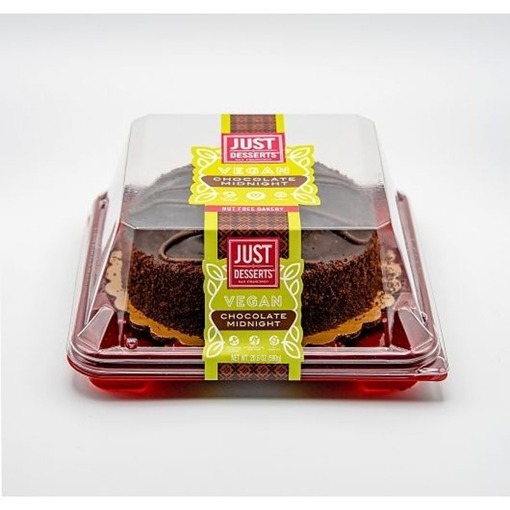 Just Desserts 6 Inch Vegan Midnight Chocolate Cake, 20.8 Ounce -- 4 Per Case