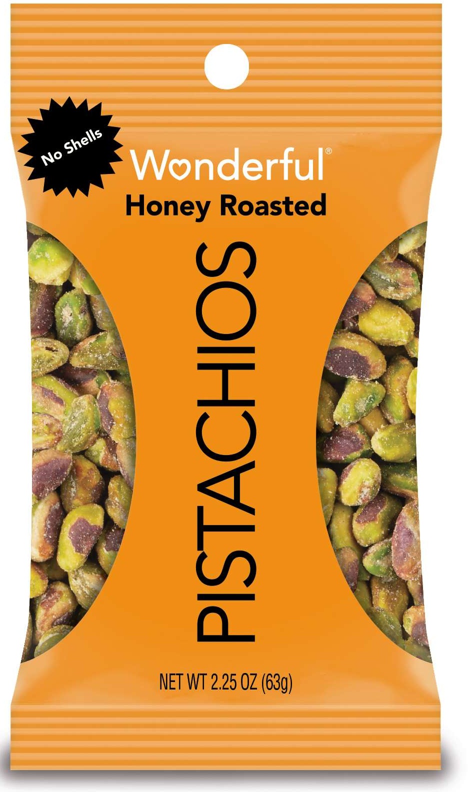 Wonderful No Shell Honey Roasted Pistachios, 2.25 Ounce -- 24 Per Case