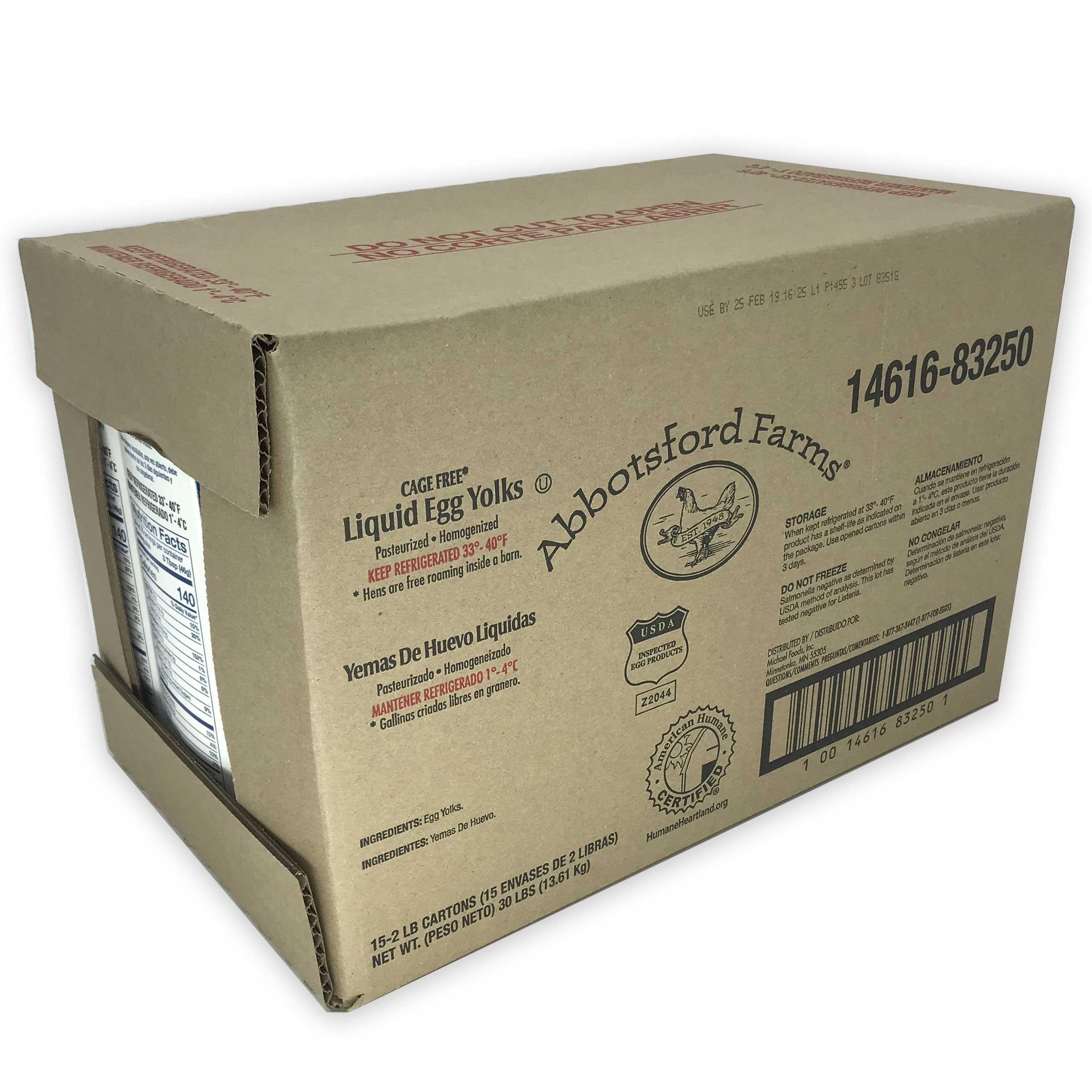Abbotsford Liquid Egg Yolk, 2 Pound -- 15 Per Case