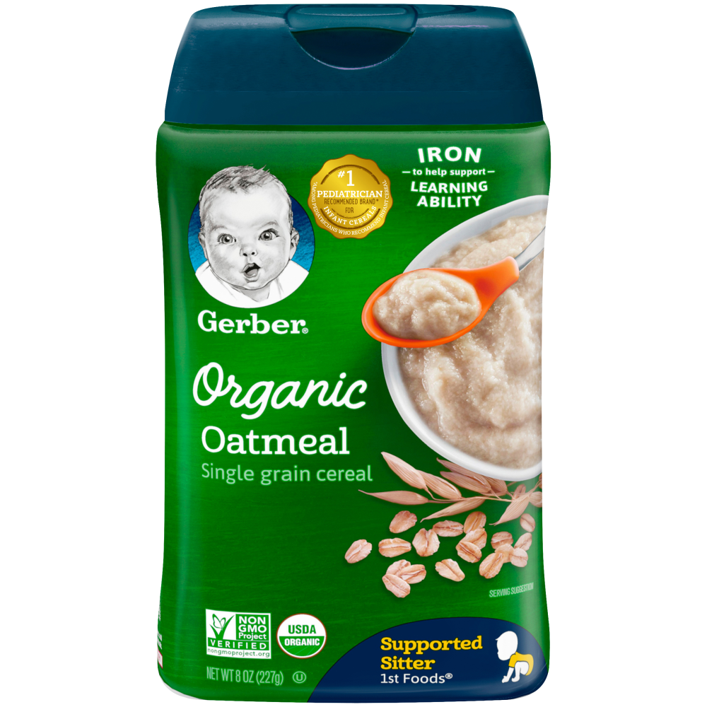 Gerber Organic 1st Food Organic Oatmeal Cereal FoodServiceDirect