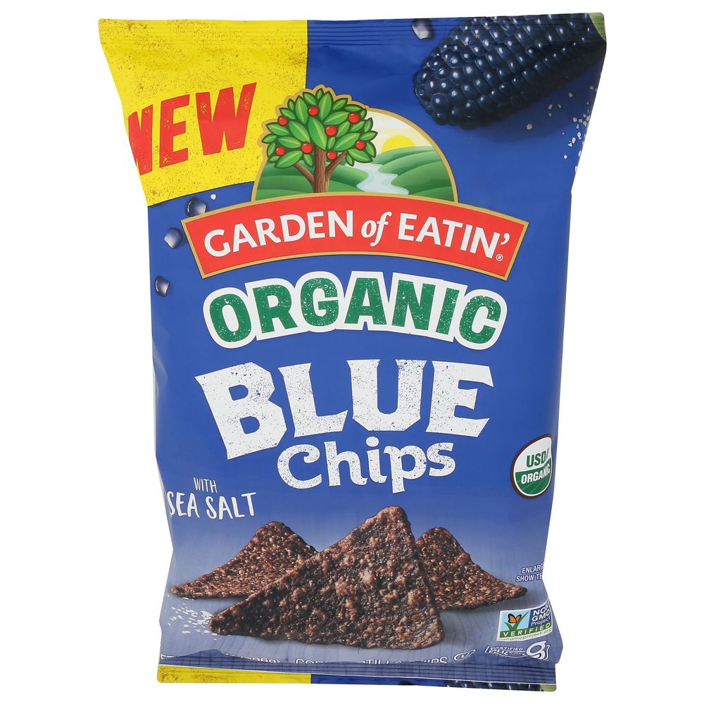 Garden Of Eatin Organic Blue Corn Tortilla Chips with Sea Salt, 14 Ounce -- 12 per case