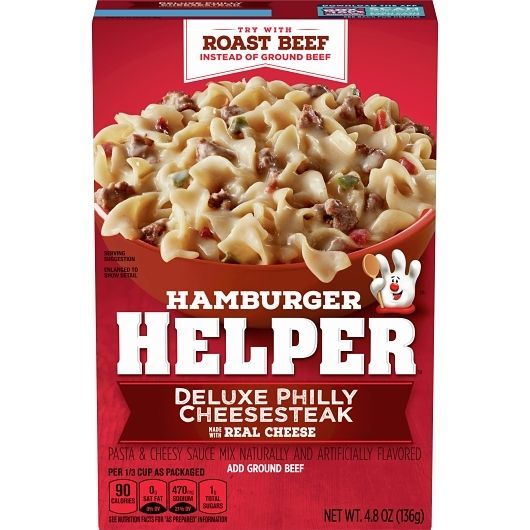 Hamburger Helper Deluxe Philly Cheesesteak Pasta, 4.8 Ounce -- 12 Per Case