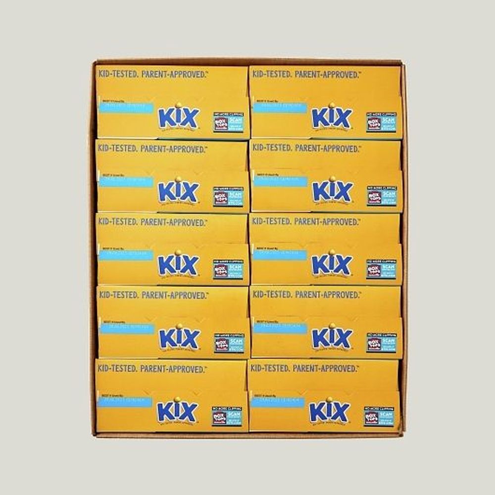Kix Crispy Corn Puffs Cereal, Family Size Box, 18 Ounce -- 10 Per Case