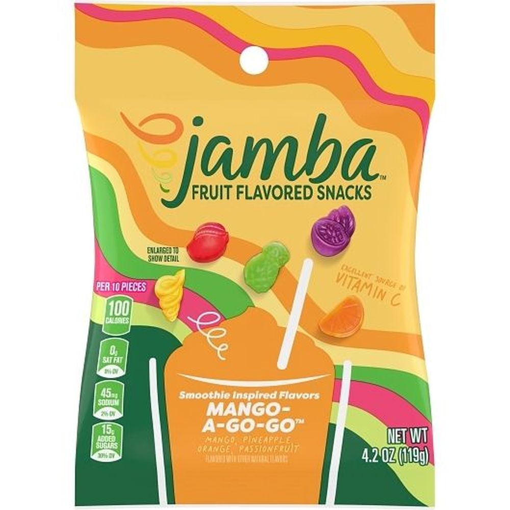 Jamba Mango- A-Go-Go Fruit Flavored Snacks, 4.2 Ounce - 36 per case