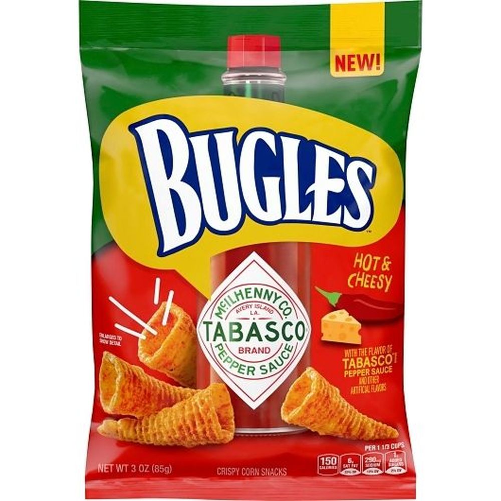 Bugles Tabasco Crispy Corn Snacks, 3 Ounce -- 6 Per Case