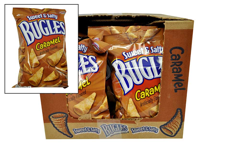 General Mills Bugles Caramel Snack Case FoodServiceDirect