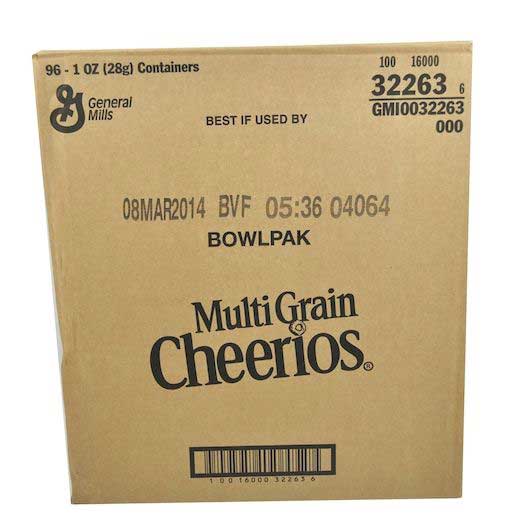 General Mills Honey Nut Cheerios Cereal Bowlpak Case