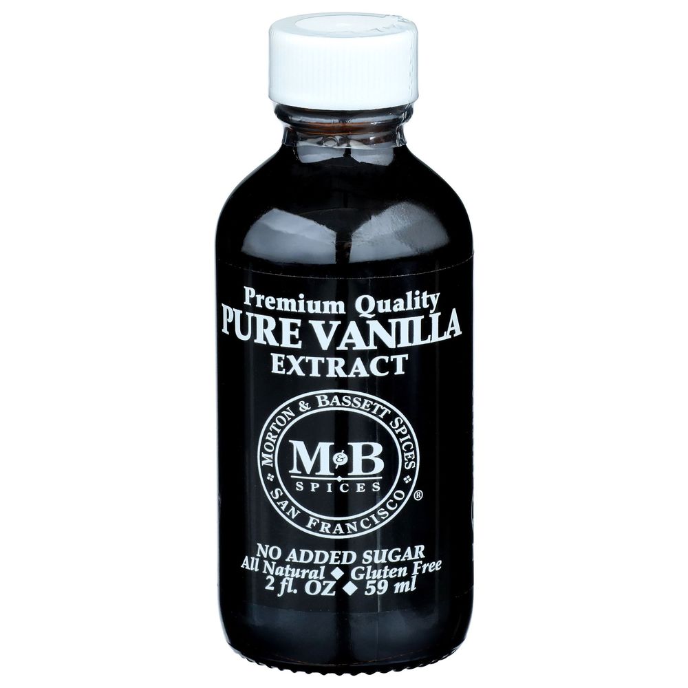 Morton & Bassett Pure Vanilla Extract - 2oz Bottle Of Natural Flavor Goodness