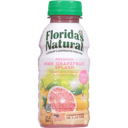 Florida's Natural Pink Grapefruit Splash, 10 Fluid Ounce -- 24 Per Case