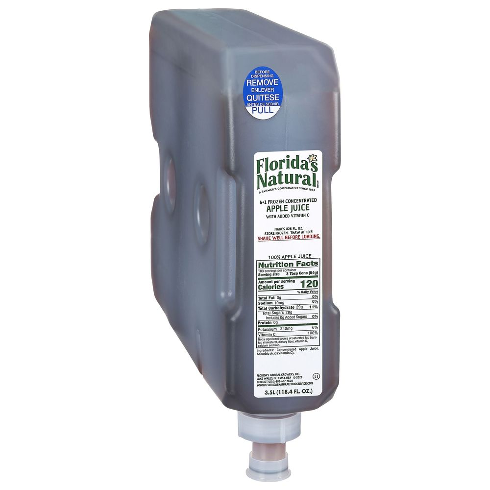 Florida's Natural 6 Plus 1 Freeze Apple Juice, 3.5 Liter -- 3 Per Case
