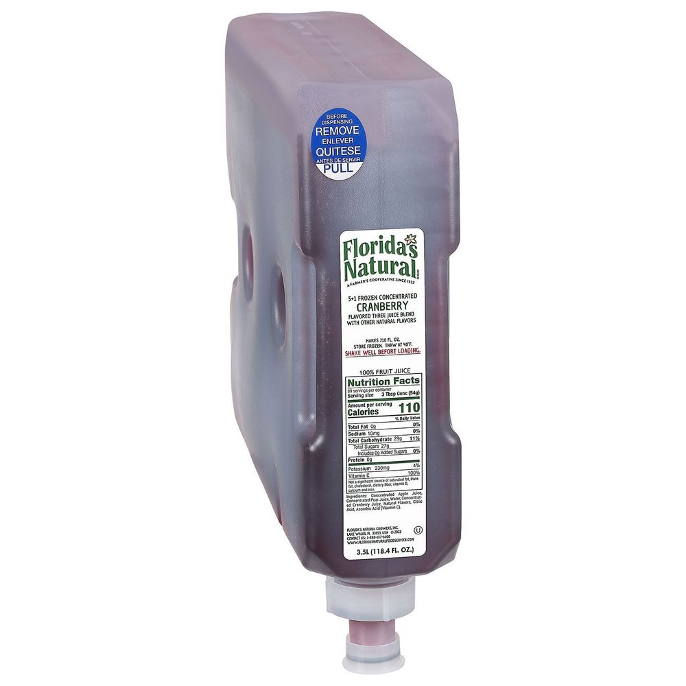 Florida's Natural 5 Plus 1 Cranberry Juice Blend, 3.5 Liter -- 3 Per Case