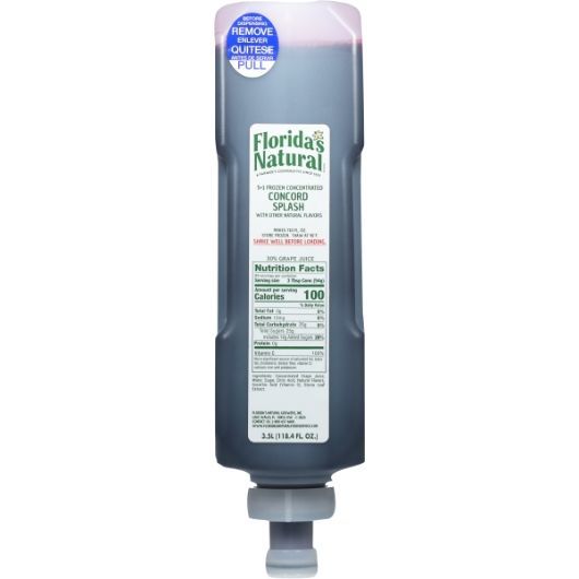 Florida's Natural 5 Plus 1 Freeze Concentrate Grape Splash, 3.5 Liter -- 3 Per Case