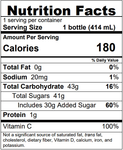 Florida's Natural Pink Grapefruit Splash, 14 Fluid Ounce -- 12 Per Case
