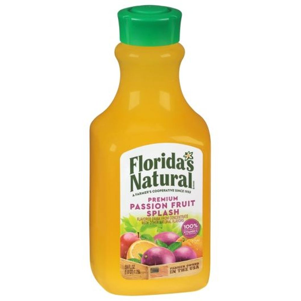 Floridas Natural Passion Fruit Splash, 59 Fluid Ounce -- 6 per case