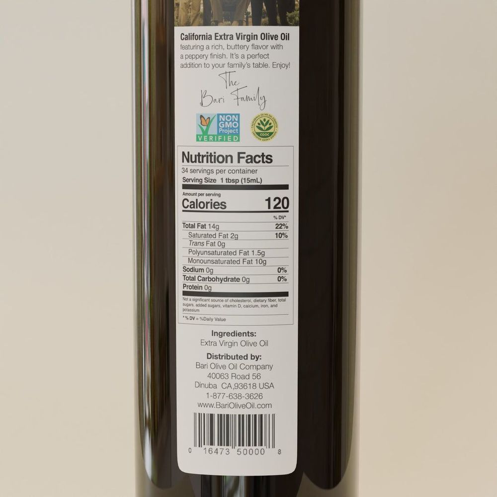 Bari Olive Oil Company Traditional Extra Virgin Olive Oil, 500 Ml -- 6 Per Case
