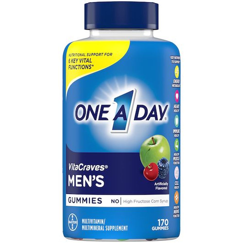 One a day mens vitacraves gummies 170 count 24 per case