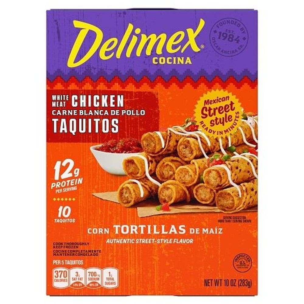 Delimex Chicken Corn Taquitos, 10 Ounce -- 8 Per Case