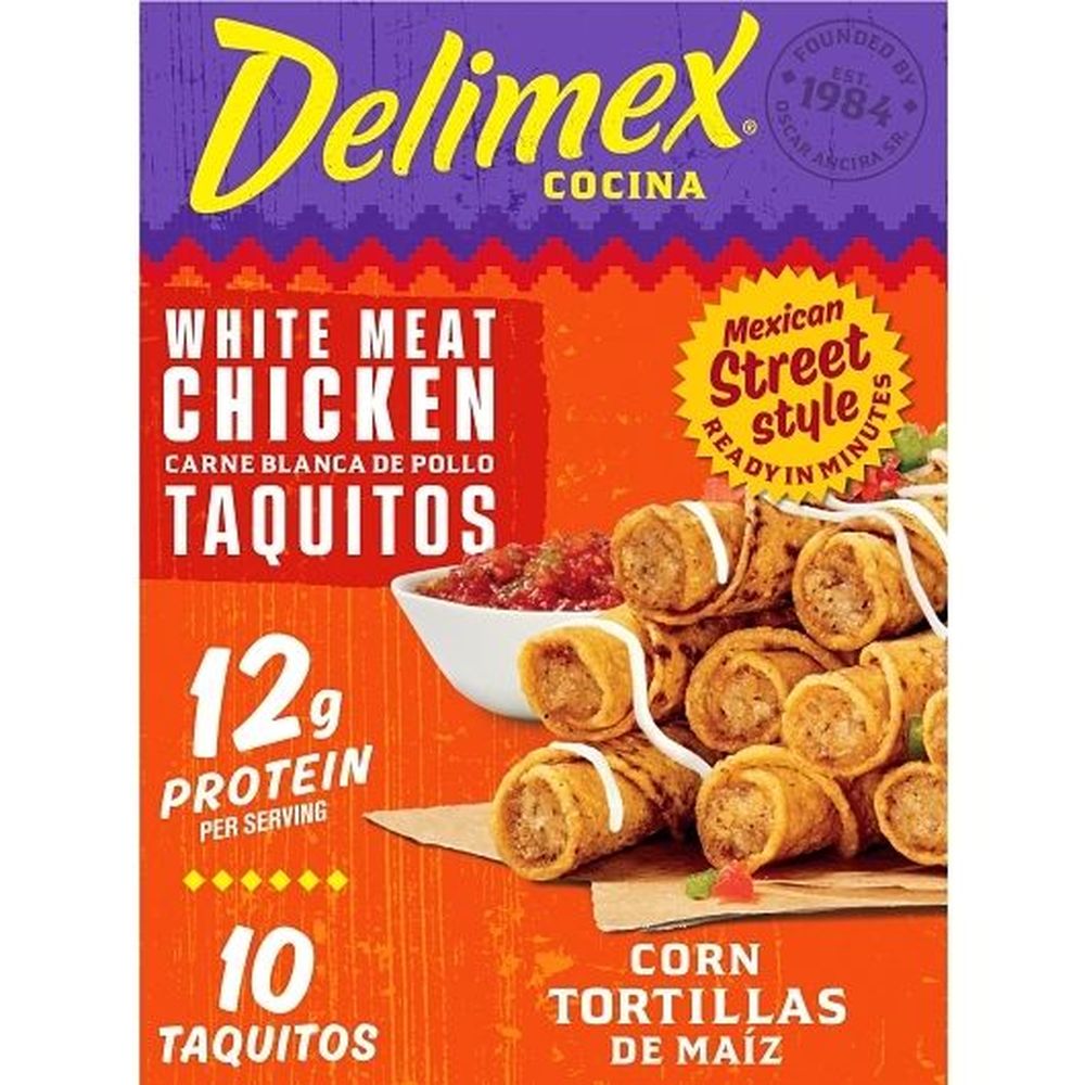 Delimex Chicken Corn Taquitos, 10 Ounce -- 8 per case Delimex Chicken Corn Taquitos, 10 Ounce -- 8 per case