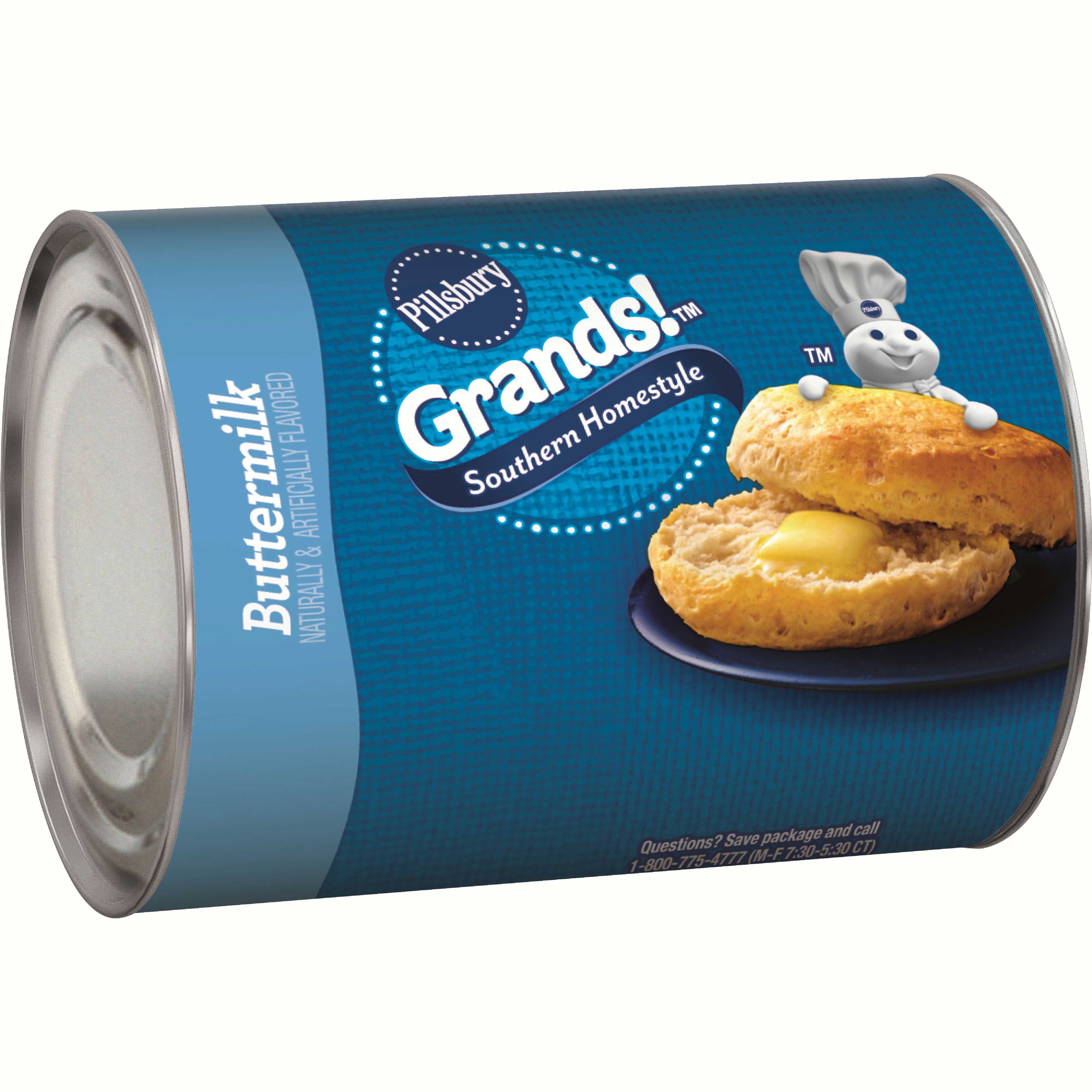 Pillsbury Grands Unbaked Homestyle Buttermilk Biscuits, 10.2
