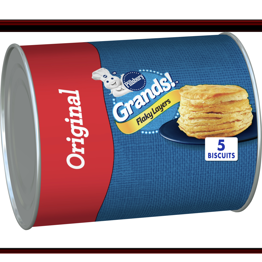 Pillsbury Grands Unbaked Flaky Layers Original Biscuits, 10.2 Ounce -- 12 per case.