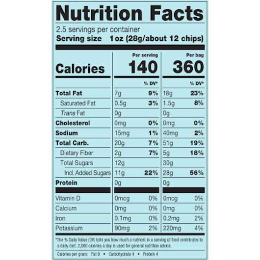 Seneca Cinnamon Apple Chips - 2.5 oz. bag, 12 per case
