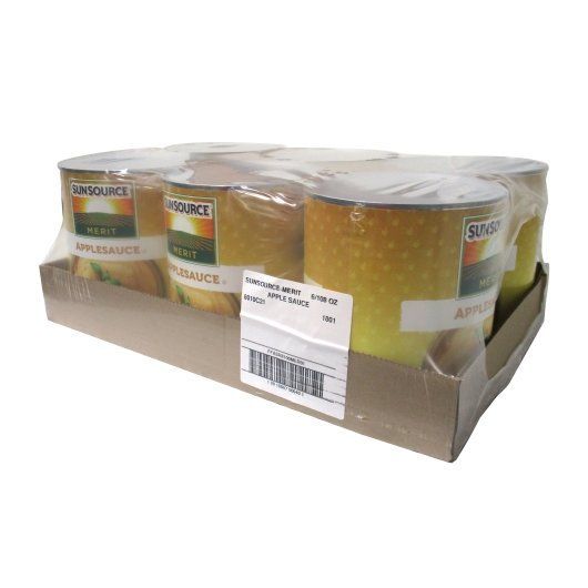 Sunsource Merit Fancy Sweetened Applesauce, 108 Ounce -- 6 Per Case