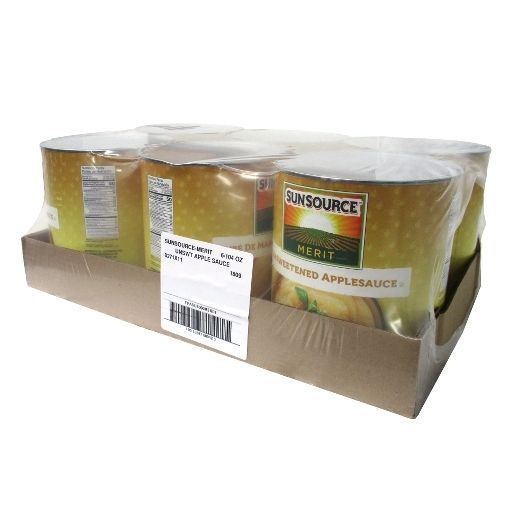 Sunsource Merit Fancy Unsweetened Applesauce, 104 Ounce -- 6 Per Case