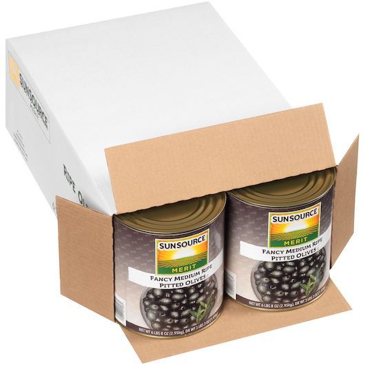 Sunsource Merit Ripe Medium Pitted Olives, 51 Ounce -- 6 Per Case
