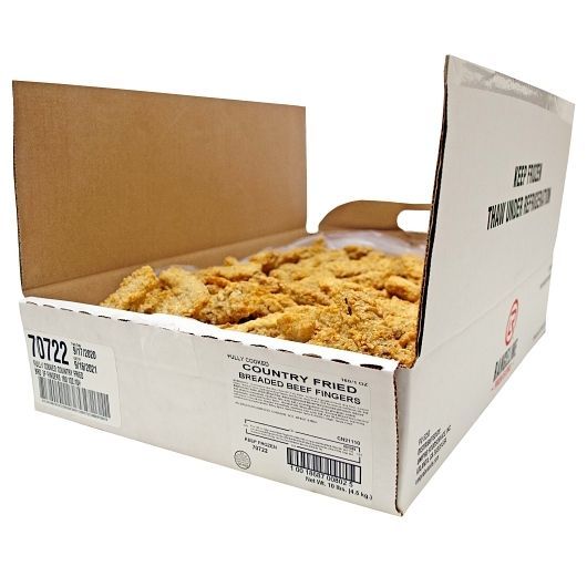 Rangeline Fully Cooked Southern Country Fried Beef Finger, 1 Ounce -- 160 Per Case