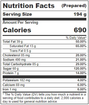 Sweetsource Magnificent 3 Layer Carrot Cake, 96 Ounce -- 2 Per Case