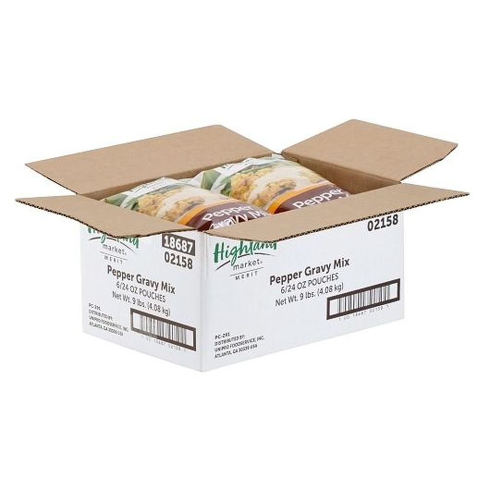Highland Market Peppered Gravy Mix, 24 Ounce -- 6 Per Case