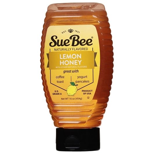 Sue Bee Lemon Flavored Honey, 16 Ounce -- 8 Per Case