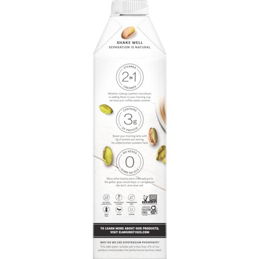 Elmhurst Milked Pistachio Barista Beverage, 32 Fluid Ounce -- 6 Per Case