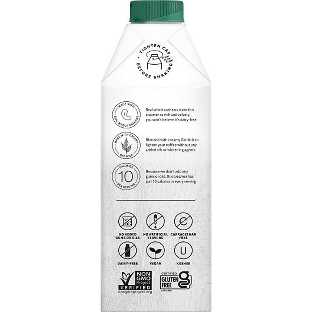 Elmhurst Dairy Free Unsweetened Cashew Creamer, 25.4 Fluid Ounce -- 6 per case