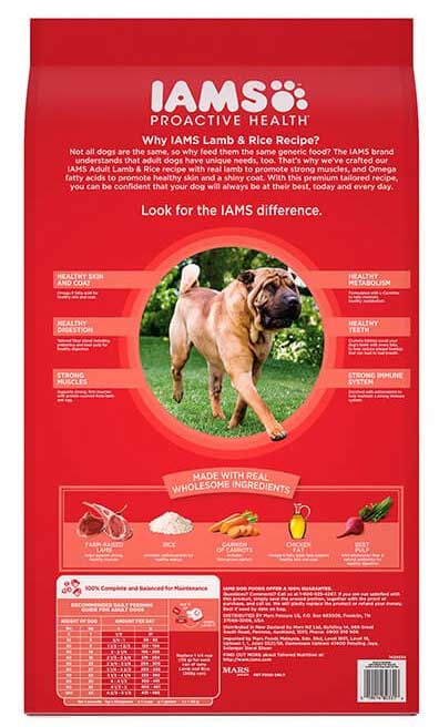 Iams Lamb And Rice Recipe Dry Dog Food, 15 Pound Bag