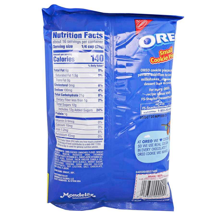 Oreo Pieces No Hfcs Cookies, 1 Pound -- 12 Per Case