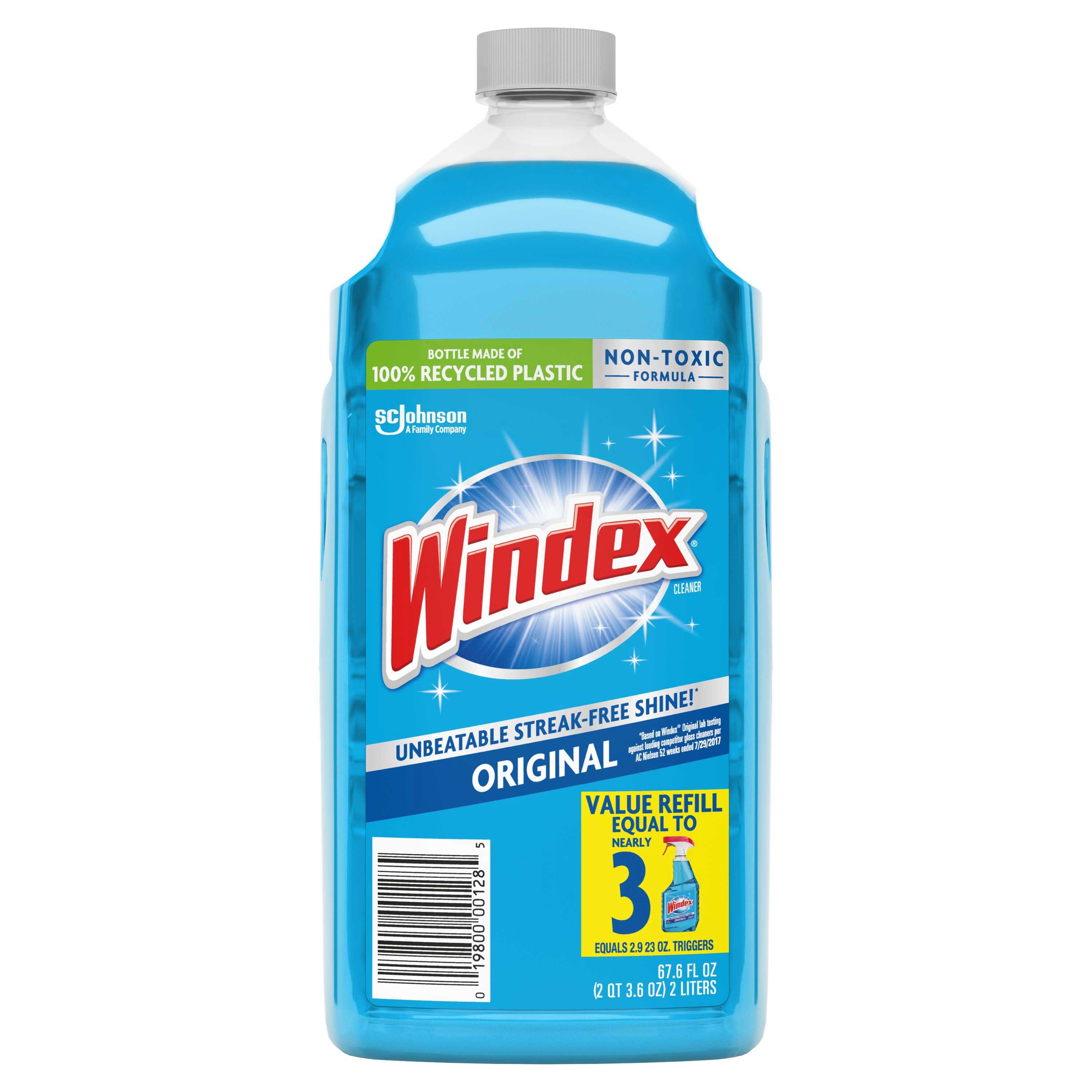 Windex Original Blend Refill Glass Cleaner, 67.6 Fluid Ounce -- 6 Per Case