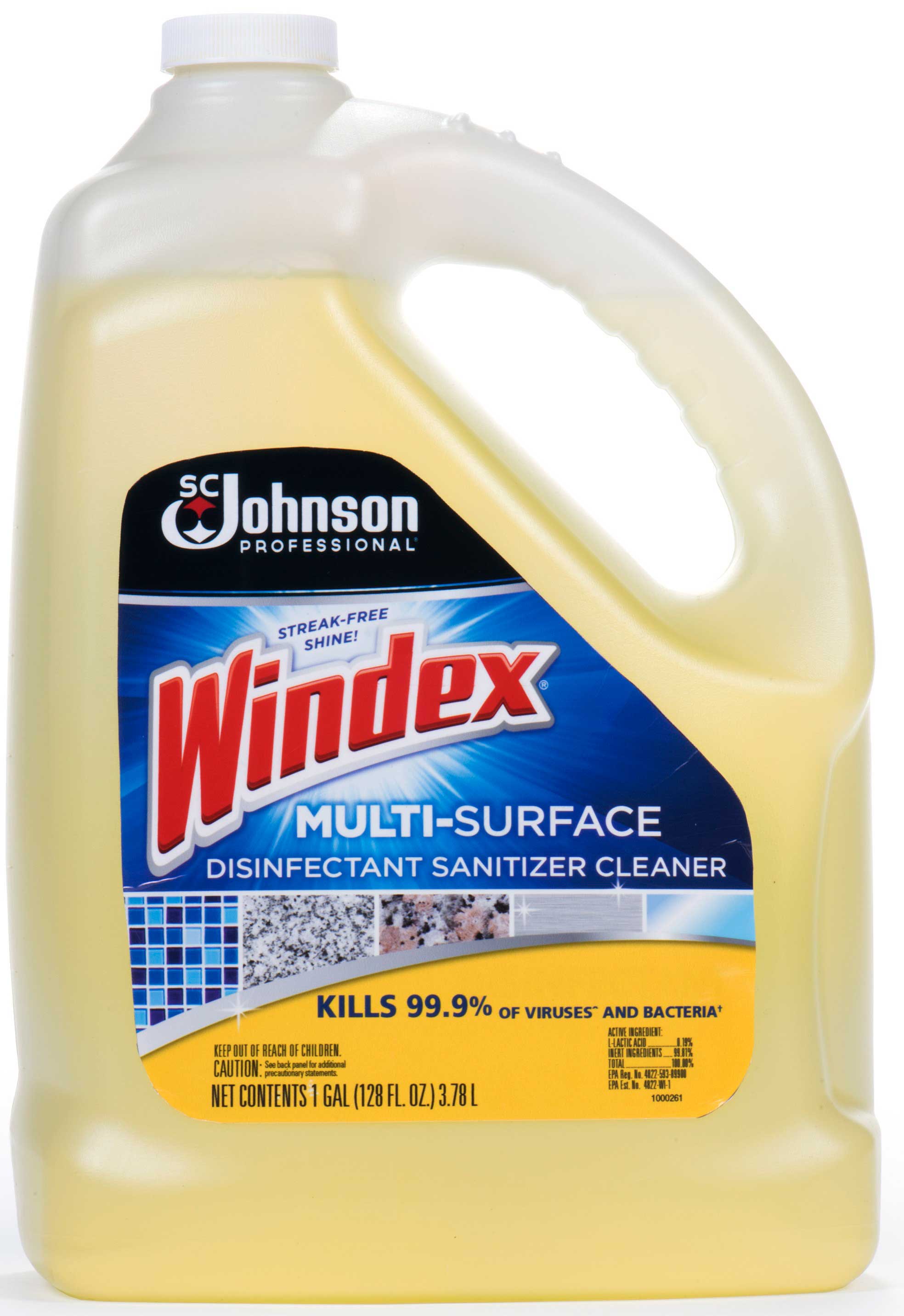 Windex Multisurface Disinfectant Window Cleaner, 128 Ounce -- 4 Per Case