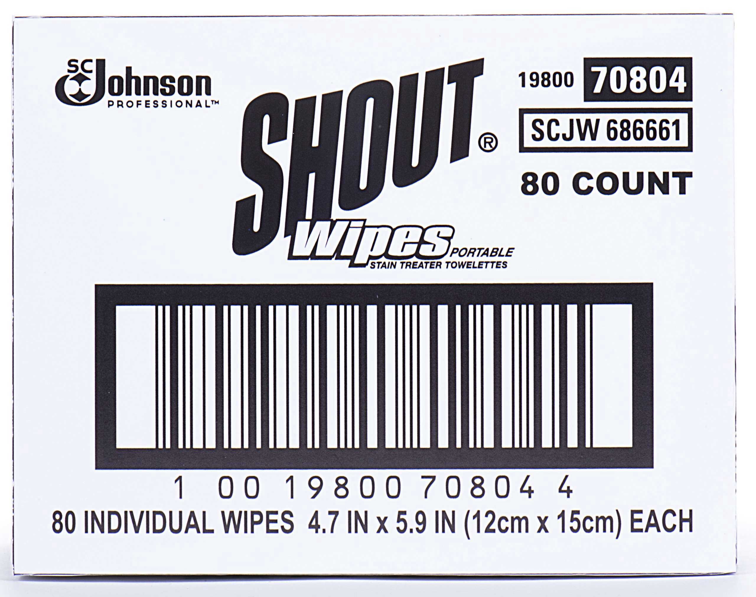 Shout Cleaning Wipes -- 80 Per Case