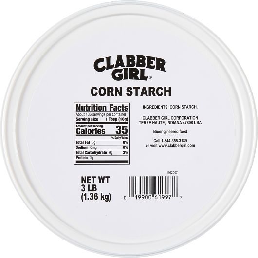 Clabber Girl Corn Starch, 3 Pound -- 6 Per Case
